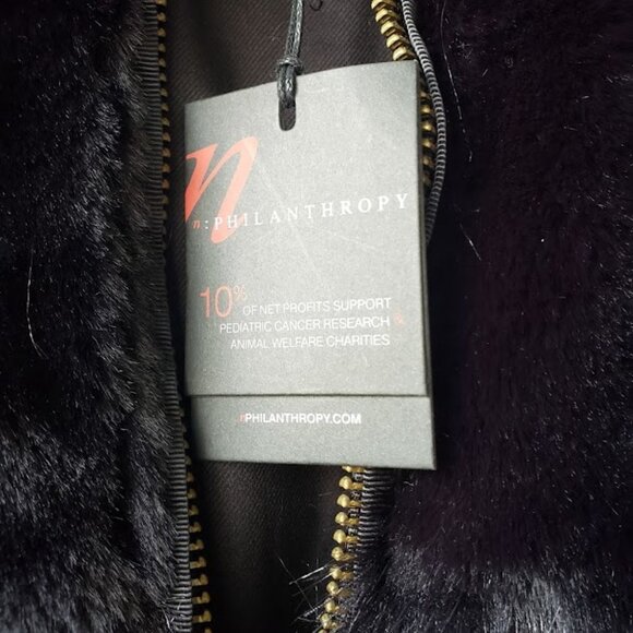 NWT n:philanthropy Faux Fur Harlan Jacket in Black Cat - Picture 10 of 11